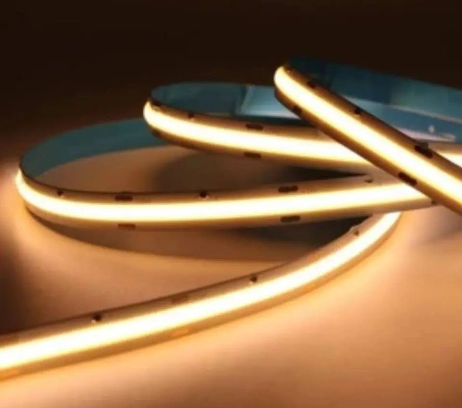 90lm/w Lampu Efisiensi Cahaya Smart COB Led Strip 12V 24V 5M 252leds untuk Iklan