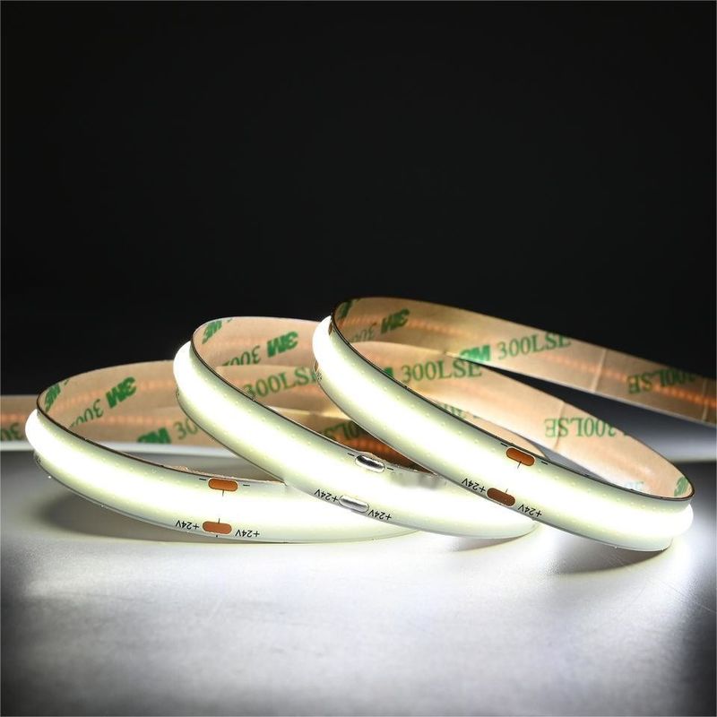 10m/roll Double Lines 600leds 12v 24v Ra80 12mm Fleksibel COB Led Fleksibel Strip Light