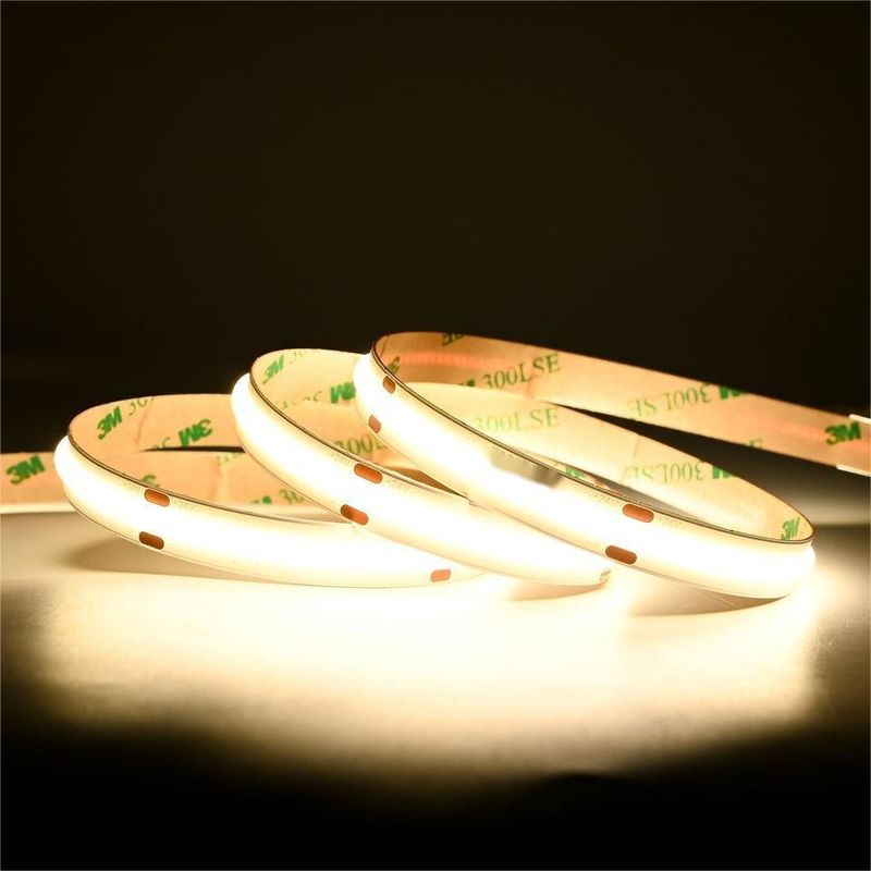 10m/roll Double Lines 600leds 12v 24v Ra80 12mm Fleksibel COB Led Fleksibel Strip Light