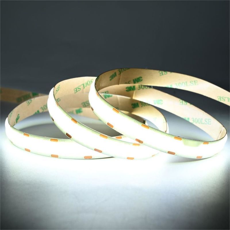 10m/roll Double Lines 600leds 12v 24v Ra80 12mm Fleksibel COB Led Fleksibel Strip Light