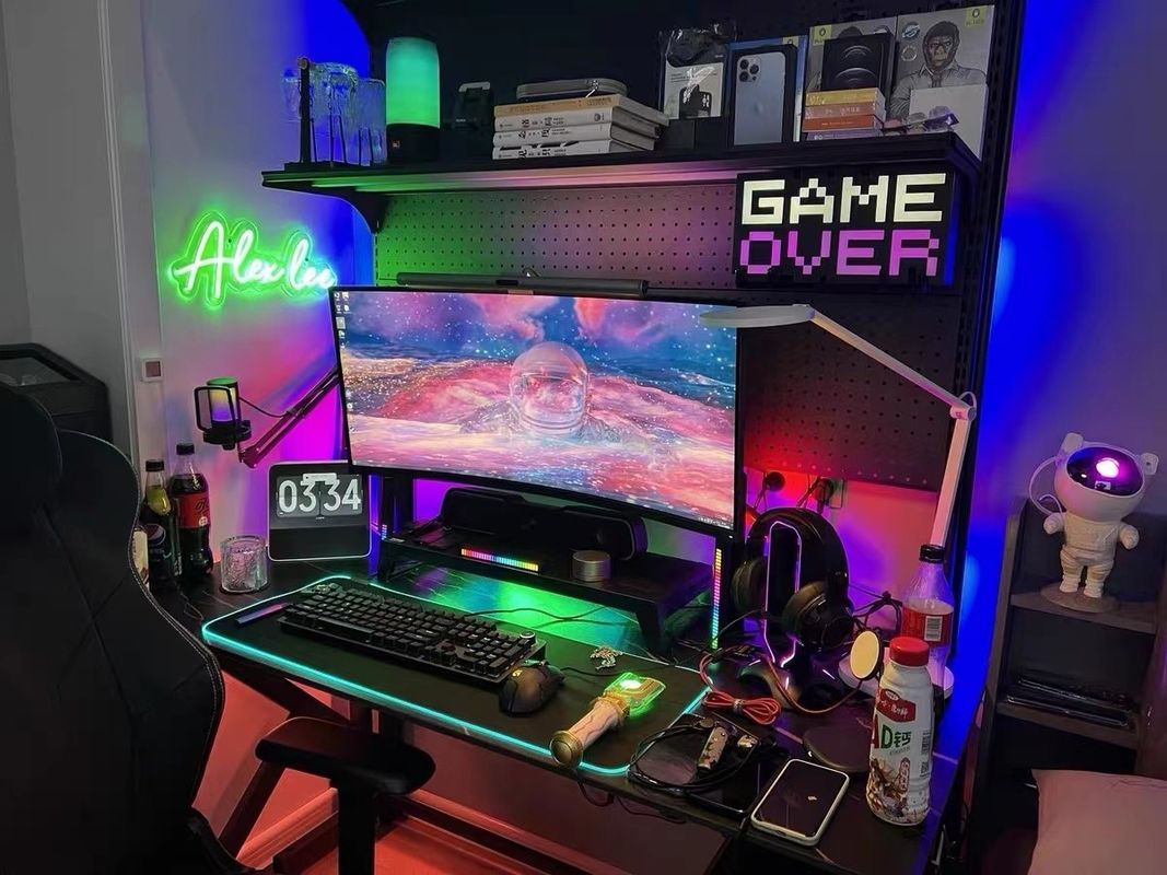 Gaming Lampu ruang tamu Ambient Mood Light Rgb Dekorasi Lampu Malam Standing Led Corner Floor Lamp