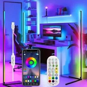 Gaming Lampu ruang tamu Ambient Mood Light Rgb Dekorasi Lampu Malam Standing Led Corner Floor Lamp