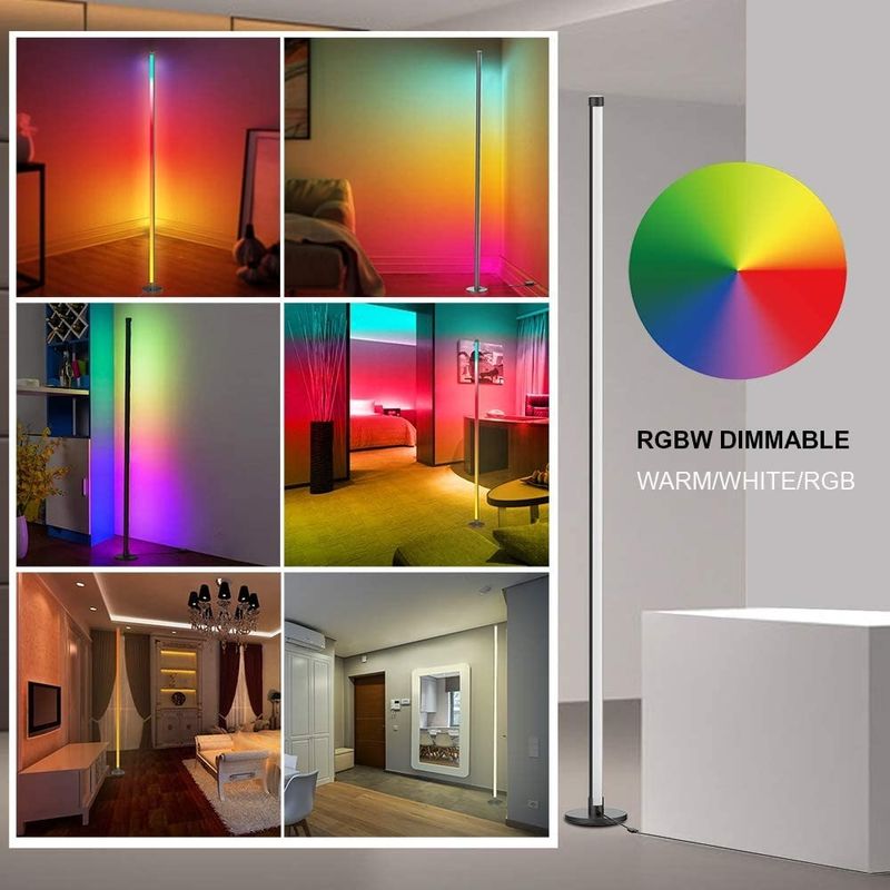 Gaming Lampu ruang tamu Ambient Mood Light Rgb Dekorasi Lampu Malam Standing Led Corner Floor Lamp