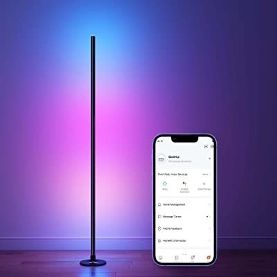 Kamar tidur RGB IC Gaming Lampu ruang tamu Ambient Mood Light Standing LED Corner Floor Lamp