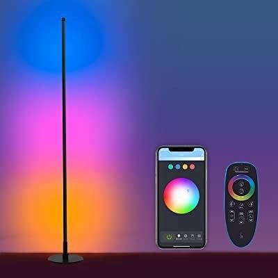 Kamar tidur RGB IC Gaming Lampu ruang tamu Ambient Mood Light Standing LED Corner Floor Lamp