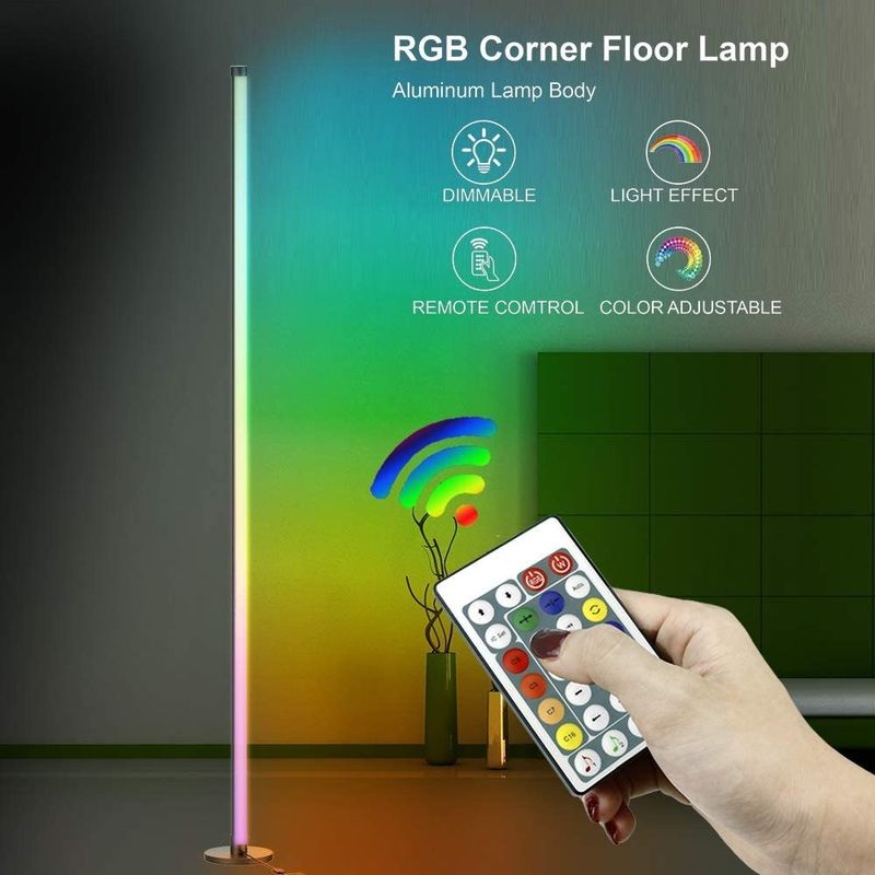 Gaming Lampu ruang tamu Ambient Mood Light Rgb Dekorasi Rumah.hotel.pencahayaan Lampu lantai sudut Led berdiri