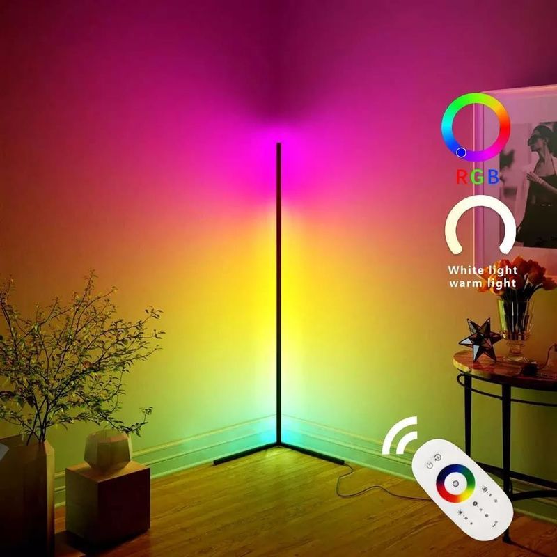 Gaming Lampu ruang tamu Ambient Mood Light Rgb Dekorasi Rumah.hotel.pencahayaan Lampu lantai sudut Led berdiri