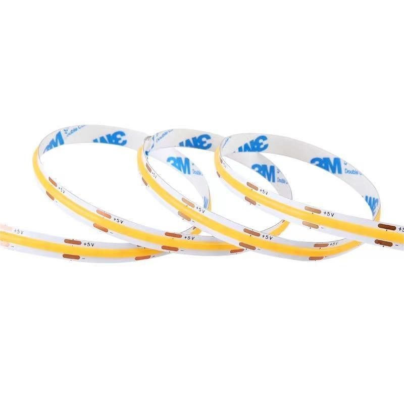 Cob Strip Fleksibel Led Light Strip Densitas tinggi Tidak ada area hitam 24V 12V 5V CRI Ra 90