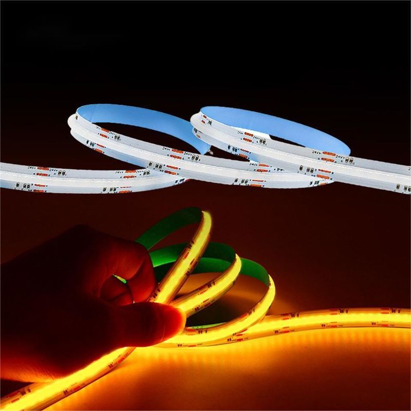 Lampu Flux Cahaya lm 1000 24V 576leds/meter RGB COB LED Soft Light Strip Langsung Baik