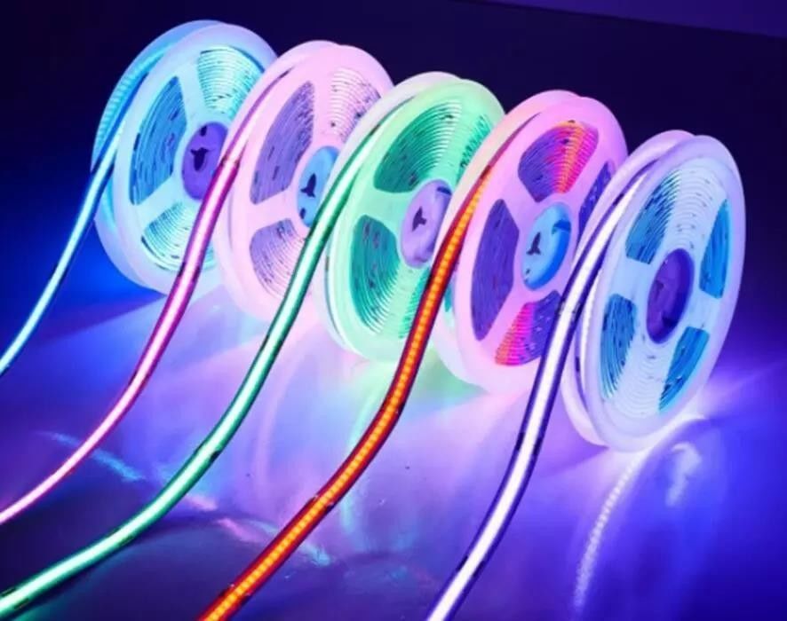 Lampu Flux Cahaya lm 1000 24V 576leds/meter RGB COB LED Soft Light Strip Langsung Baik