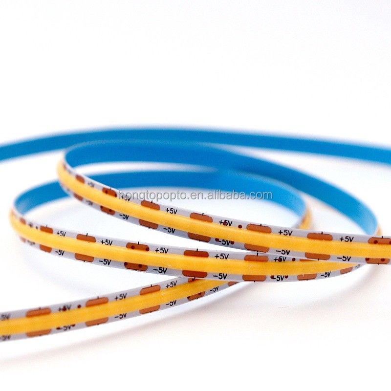 880lm Ra90 Fleksibel COB LED Strip Light untuk Densitas Tinggi 5V 300 LED / m Lampu latar dapur