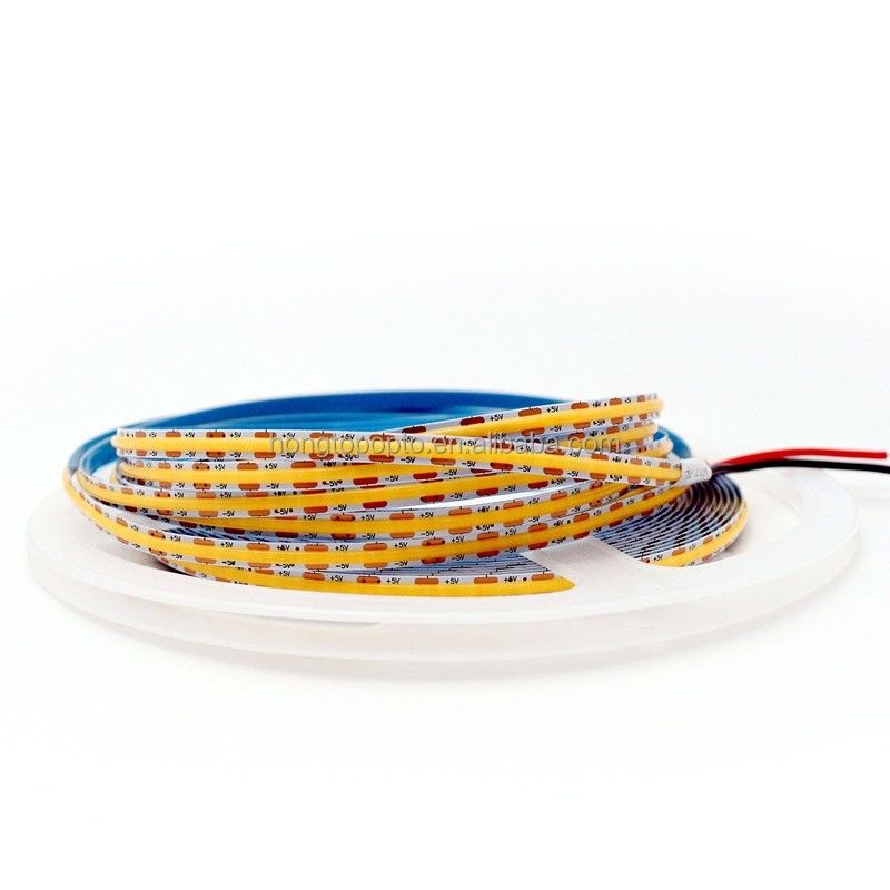 880lm Ra90 Fleksibel COB LED Strip Light untuk Densitas Tinggi 5V 300 LED / m Lampu latar dapur