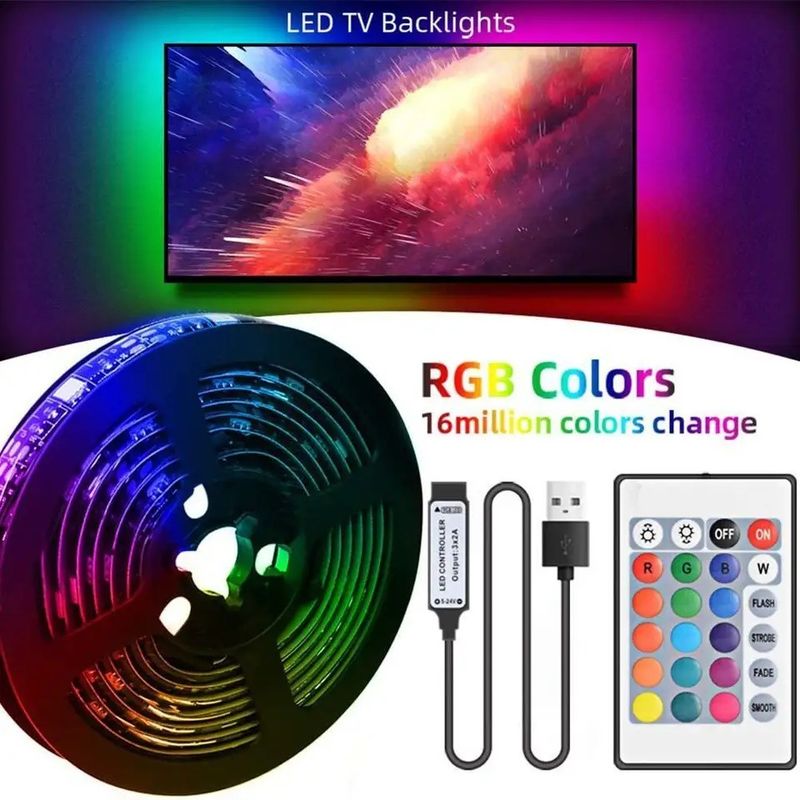 Led Strip Light 5050 Smd Rgb Waterproof 5m 10m 15m 60d/m Outdoor Fleksibel Gudang