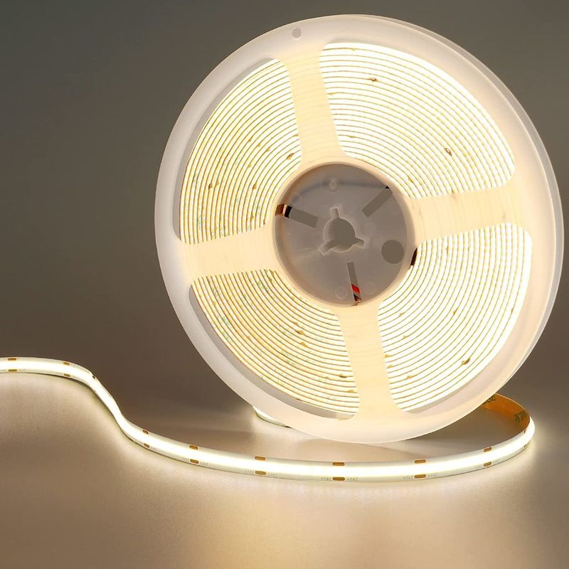 Cob Led Strip Cob Light Strip 5V 12V 24V Disesuaikan 50000 Jam Umur 0,15kg