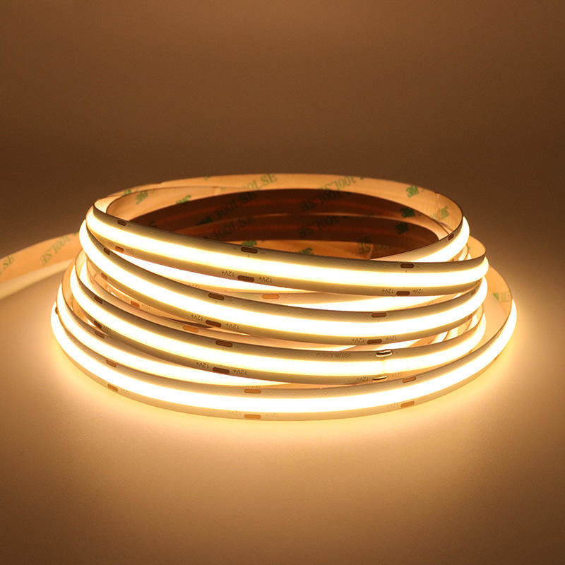 Desain pencahayaan dan sirkuit COB Led Strip Light 5m per Roll 12v 24v 480Leds 3 90Ra