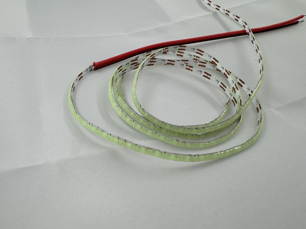 High Brightness 12V 5V COB LED Strip dengan CRI Tinggi dan 2700k-6500k Color Temperature