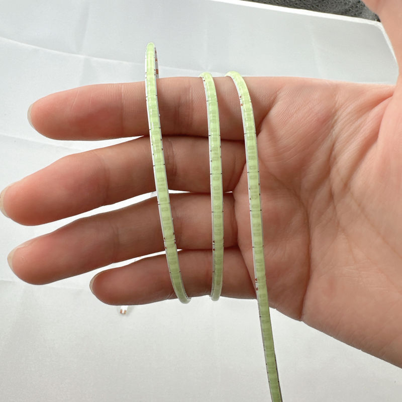 3mm Waterproof 2700k 6000k 12V 220v 5V Ultra Thin lebar 400leds COB LED Strip Light dengan 3