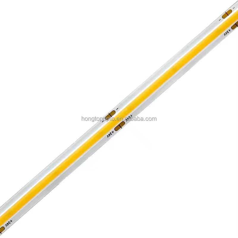 Dampproof COB LED Strip CRI90 300LEDs/m 10m/roll dengan pita 3M dan Tidak ada tegangan-turun DC12V
