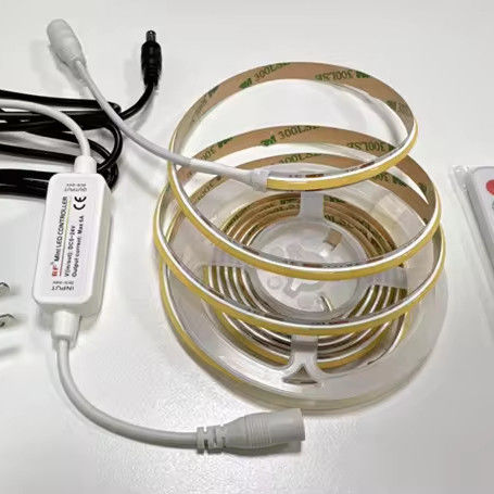 COB LED Strip DC24V CRI90 312LEDs/m IP33 IP40 IP44 dengan Pencahayaan Penuh 10m Stabil