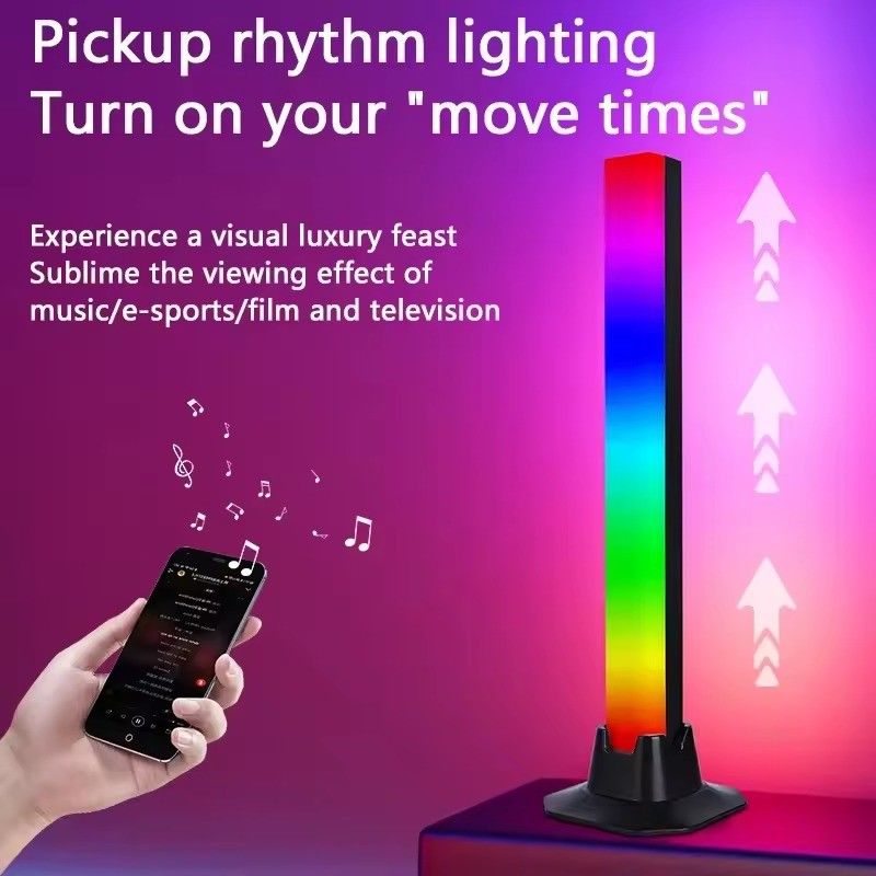DIY HONGTOP APP Control RGBIC Lampu Lantai Berwarna untuk Dekorasi Kamar Tidur 25cm 30cm 5V