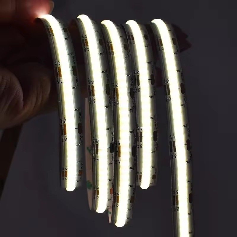 Desain LED Strip Light 560LEDS COB 12V 24V Dimmable CCT RA90 Controller Tidak ada penurunan tegangan