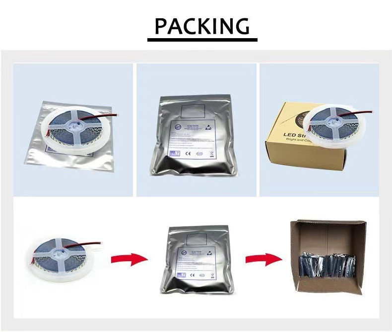Desain LED Strip Light 560LEDS COB 12V 24V Dimmable CCT RA90 Controller Tidak ada penurunan tegangan
