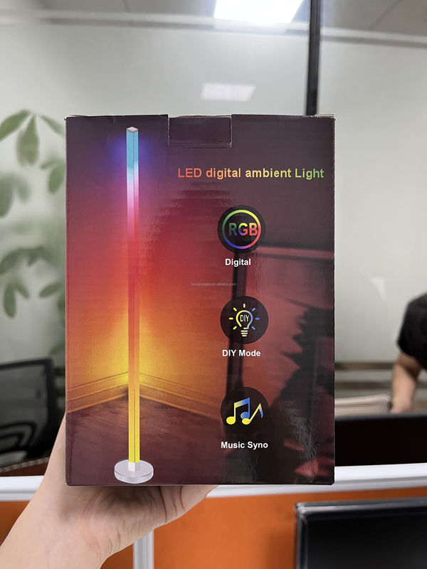 RGB Colorful Remote Control LED Floor Lamp Sampel Gratis untuk Pencahayaan Lingkungan Kamar Tidur