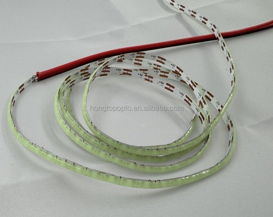 COB LED Light Strip Putih Panas Putih Biru Hijau Fleksibel 3mm 5mm 8mm untuk Densitas Tinggi