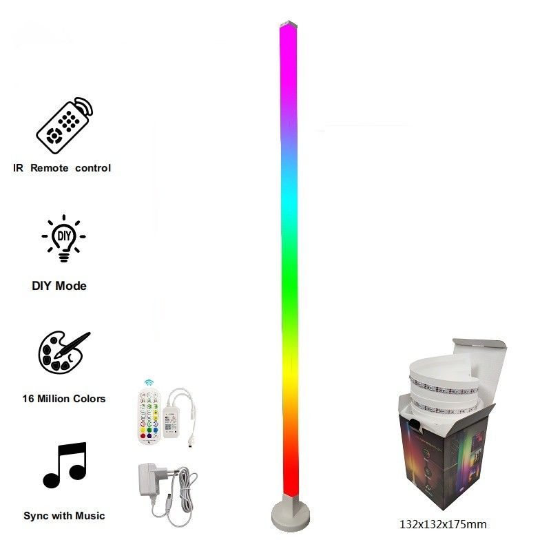 Desain Modern RGB Multicolor Lampu ruang tamu Stand Lampu lantai Adaptor Hanya USB Plug
