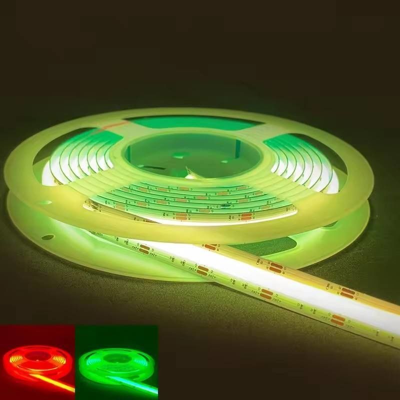 50000 Jam Waktu Kerja COB LED Strip Light DC 12V 24V Disesuaikan RGB RGBW RGBCCT Strip