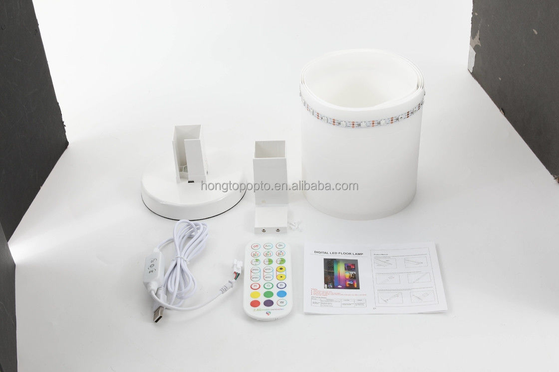 2- Smart Ambient Floor Light 1.5M 5V 5050 RGBIC Indoor Home Decor Smart Corner Lamp Dengan Bluetooth Remote