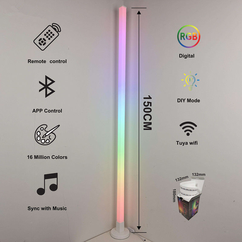 200lm DIY App Control RGB Natal Mengubah Warna Lampu Lantai Ambient untuk Dekorasi Rumah