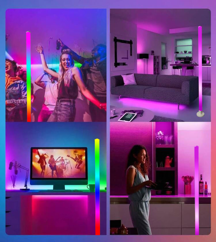 DIY Dekorasi Rumah RGB Lampu Lantai dengan Bluetooth Musik Kontrol dan Remote Control