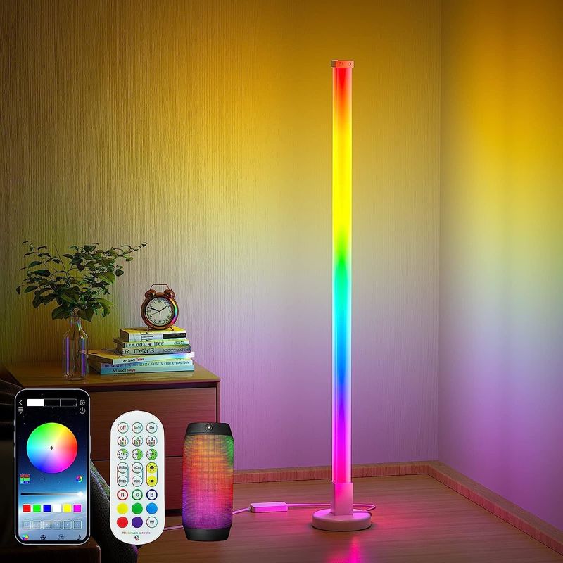 Hotel Atmosphere Corner Floor Lamp dengan Bluetooth WiFi Control dan DC 5V Input Voltage