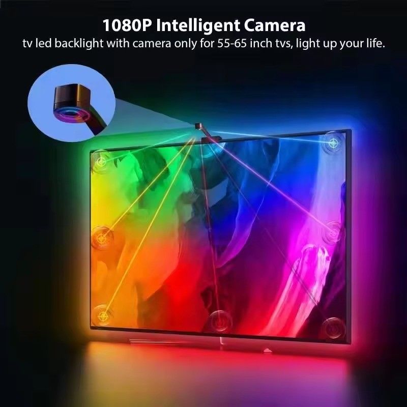 Teknologi Konektivitas DC Wifi Immersion TV LED Lampu Belakang untuk 65-75 inci Asisten