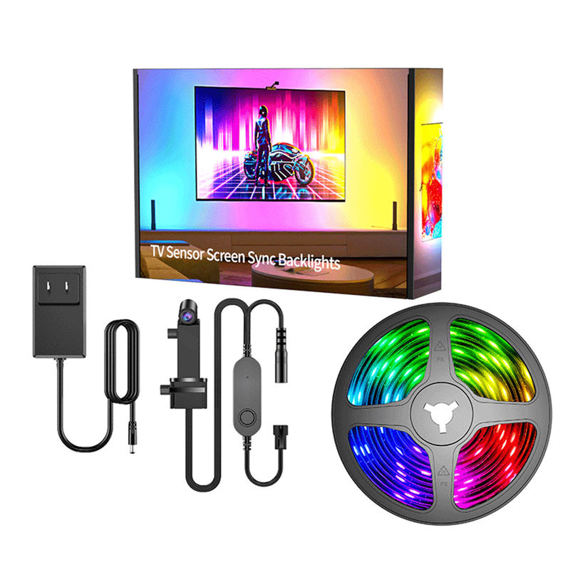 55-65 inci Alexa Google Home Ambient Smart App Wifi Immersion TV LED Lampu Belakang 3.8m 12.5ft ROLL dengan Kamera