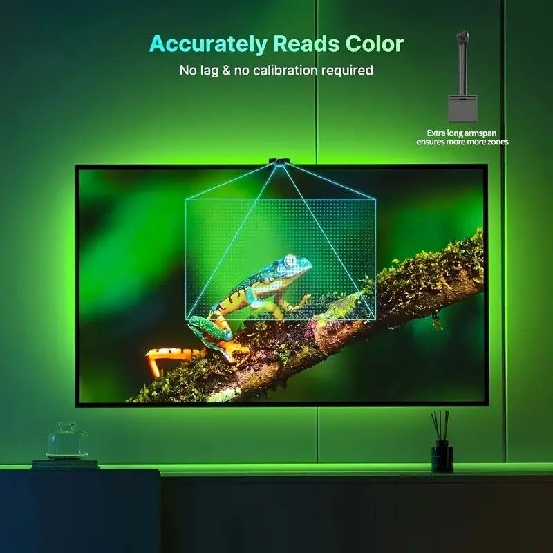 LED Tipe Smd5050 Led Chip Atmosphere 16,4ft LED Strip Sync to Screen Music untuk Google TV
