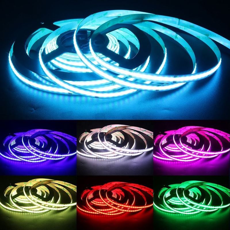 756led RGB 10mm Wide COB LED Strip Light Direct Support Dimmer dan Wide Voltage Range