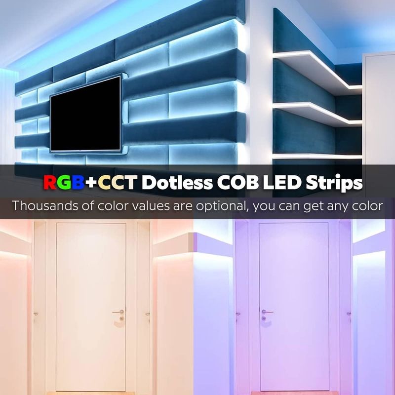 0.15kg 840 led 12mm lebar RGBCCT DC24V COB led strip lampu untuk tujuan dekoratif 3