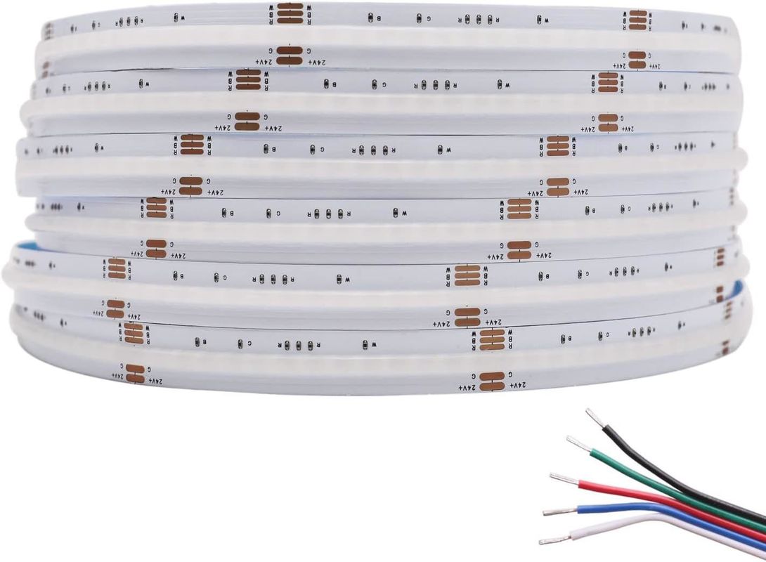 100lm/w Lampu Efisiensi Cahaya RGBW 784leds Smart COB Led Strip untuk Dekorasi Rumah