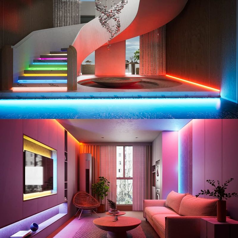 100lm/w Lampu Efisiensi Cahaya RGBW 784leds Smart COB Led Strip untuk Dekorasi Rumah