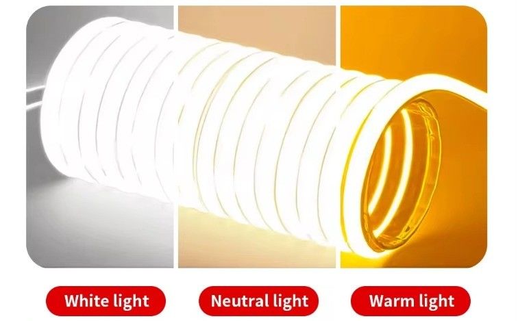 Tegangan Tinggi Fleksibel COB LED Strip Light IP65 Waterproof 50M 100M per Reel dengan 30000 Jam Umur dan 80 CRI