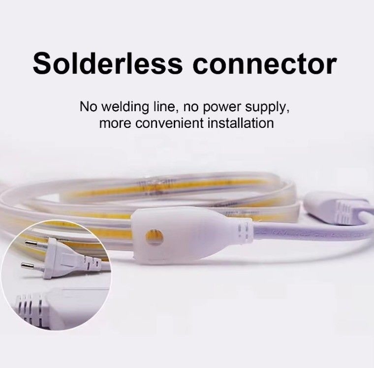 High Voltage COB LED Strip 50m/roll 100m/roll Default Waterproof IP65 Dimmer Support