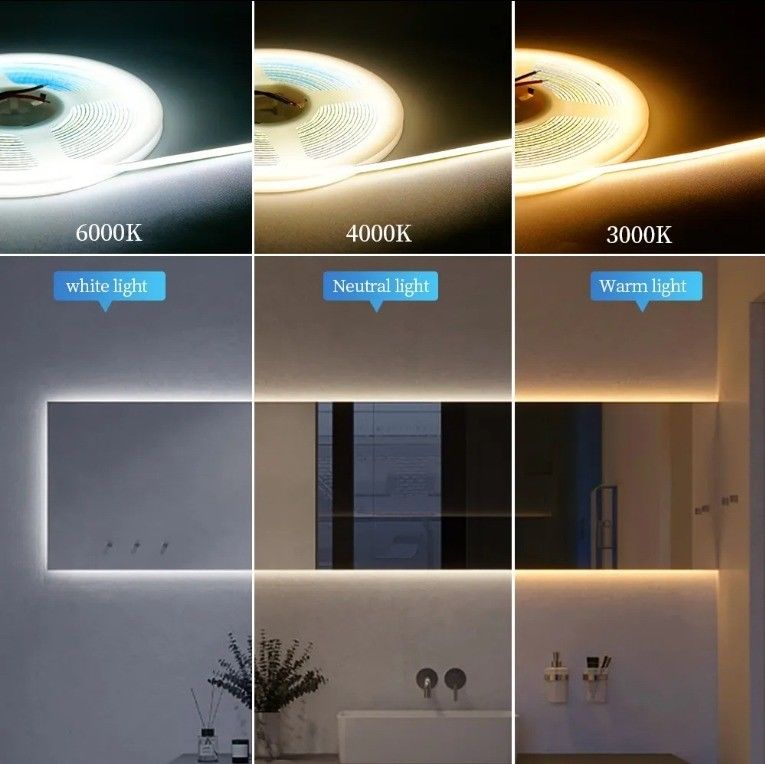 FPC LED RESISTOR Wine Cabinet COB LED Strip dengan Ultra sempit 3mm Lebar dan High Brightness Linear Light