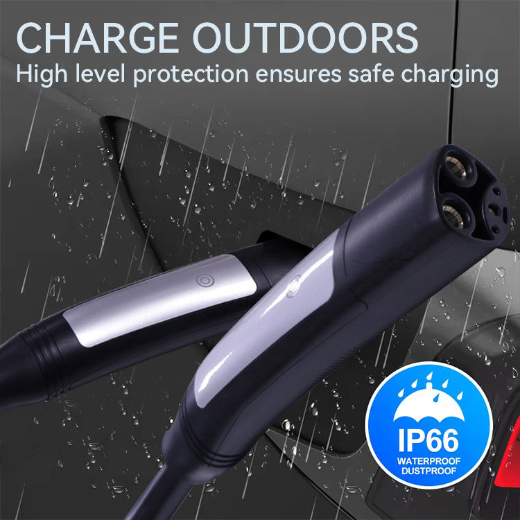 3.7 Kw EV Charger 5m Tipe 2 Plug Pengisian Wanita Dengan Lampu Indikator LCD